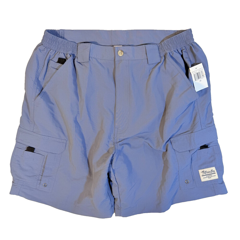 Bimini Bay Cargo Shorts Men's Size 38 Steel Blue 6-Pocket NWT Hike Raft Fish